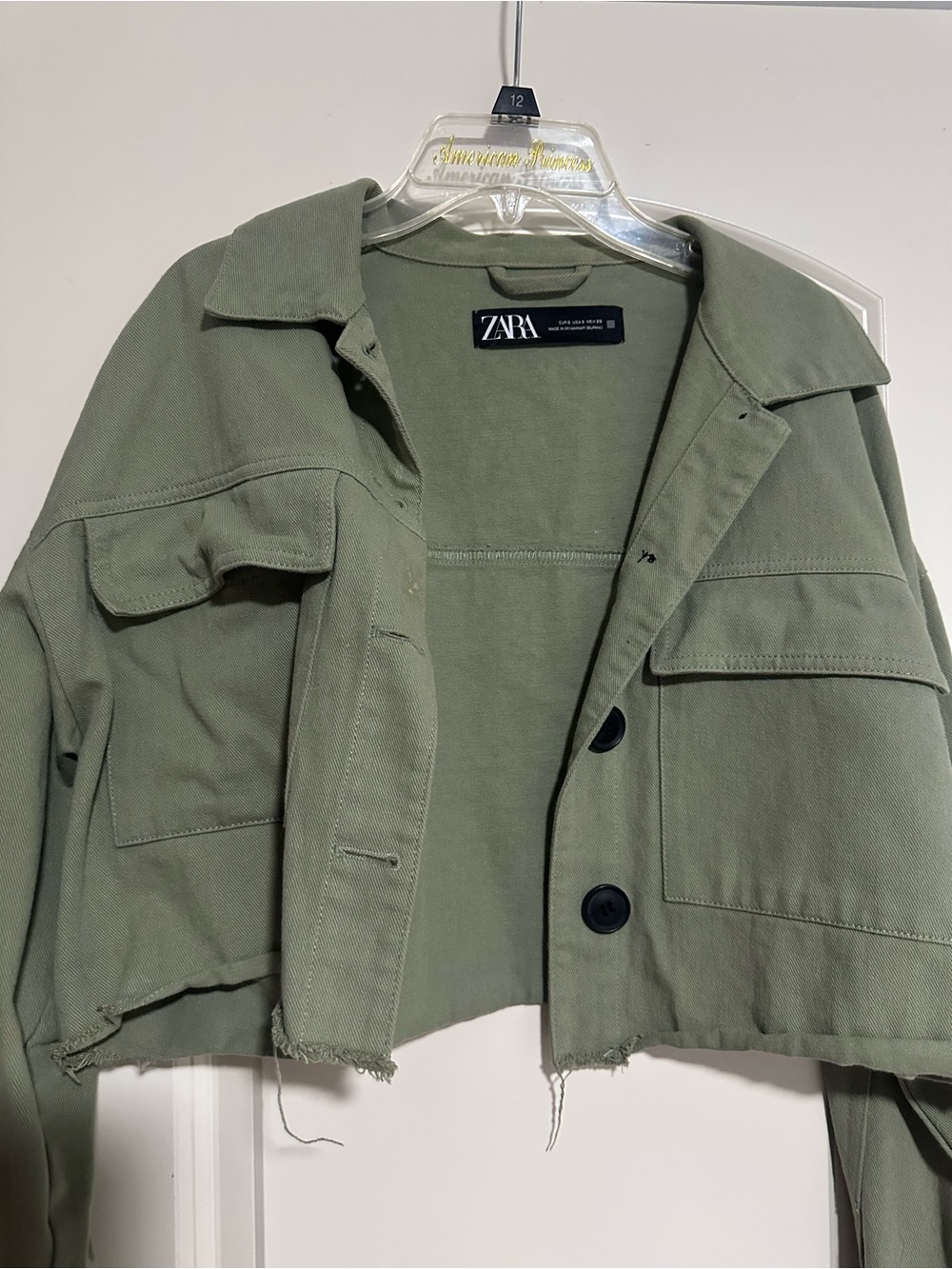 Zara Olive Green Utility Jacket